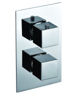 ALFI brand AB2601 Square Knob 1 Way Bathroom Thermostatic Shower Mixer