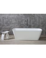 ALFI brand AB9952 67" White Rectangular Solid Surface Smooth Resin Bathtub