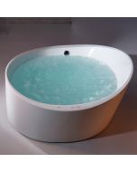 EAGO AM2130 66 Inch Round Free Standing Acrylic Air Bubble Bathtub