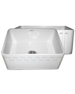 WHFLATN2418 White Fireclay Sink