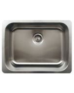Whitehaus WHNU2519 Stainless Steel 25'' Single Bowl Undermount Kitchen Sink