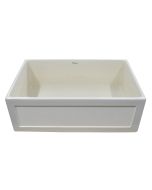 Whitehaus WHPLCON3319-BISCUIT Fireclay 33" Large Reversible Front Apron Sink
