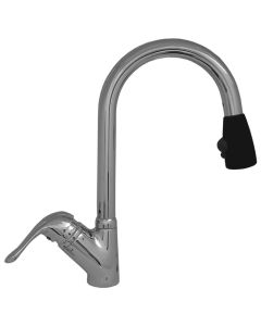 Whitehaus 3-2169-C-B Rainforest Single Hole Faucet in Chrome with Pull Out Spray
