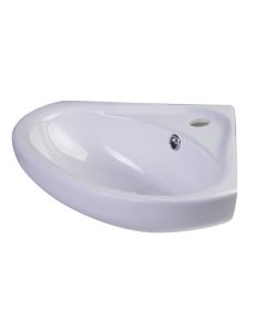ALFI brand AB109 18" White Corner Porcelain Wall Mounted Bath Sink