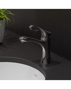 ALFI brand AB1295 Single Lever Curled Bathroom Faucet Polished Chrome