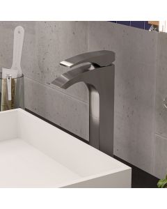 ALFI brand AB1587 Single Lever Tall Modern Bathroom Faucet Brushed Nickel