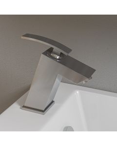 ALFI brand AB1628-BN Single Lever Slanted Bathroom Faucet Brushed Nickel