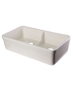 ALFI brand AB5123-B Double Bowl Fireclay Farmhouse Kitchen Sink In Biscuit