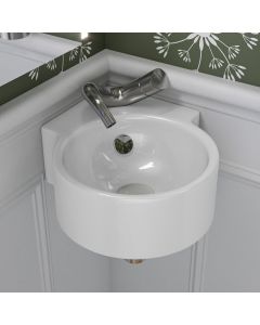 Alfi Brand AB8055-W Ceramic Mushroom Top Pop Up Drain for Sinks Without Overflow White
