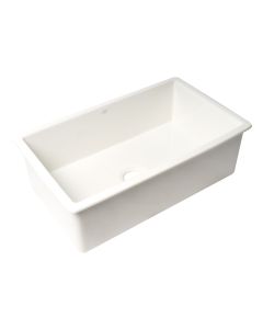 ALFI brand ABF3219SUD-W White Single Bowl Fireclay Undermount Kitchen Sink