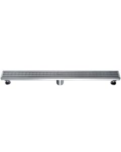 ALFI brand ABLD32D 32" Modern Stainless Steel Linear Shower Drain with Groove Lines