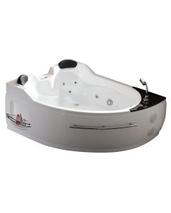 EAGO AM113ETL-R 5.5 ft Right Corner Acrylic White Whirlpool Bathtub for Two