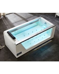 EAGO AM152ETL-6 6 ft Clear Rectangular Acrylic Whirlpool Bathtub