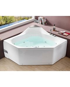 EAGO AM168ETL 5 ft Rounded Corner Acrylic Whirlpool Bathtub For Two
