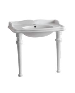 Whitehaus AR874-GB001-1H Isabella 40" Rectangular Console Sink with integrated oval bowl