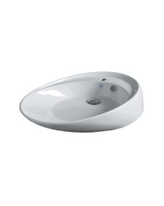 Whitehaus B-BO12 Britannia Oval Above Mount Basin with Single Faucet Hole Drill