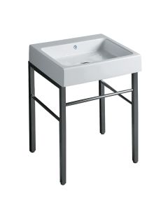 Whitehaus B-U60-DUCG1-A06 Britannia Rectangular Sink Console with Front towel Bar and No Hole Drill