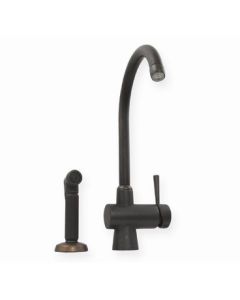 Whitehaus WH16666 Goose Neck Swivel Kitchen Faucet & Side Spray
