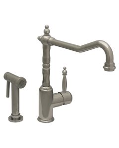 Whitehaus WH2070800-C Kitchen Faucet With Traditional In Polished Chrome