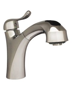 Whitehaus WH2070952-C Polished Chrome Single Hole Faucet With Pull Out Spray