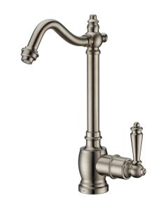 Whitehaus WHFH-C1006-BN Brushed Nickel Point of Use Cold Water Faucet with Traditional Spout