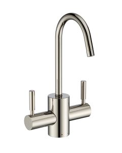 Whitehaus WHFH-HC1010-PN Polished Nickel Instant Hot/Cold Water Faucet with Contemporary Spout