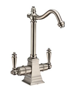 Whitehaus WHFH-HC2011-BN Brushed Nickel Instant Hot/Cold Water Faucet with Traditional Spout