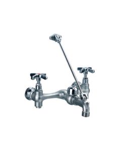 Whitehaus WHFSA980-C Wall Mount Service Sink Faucet with Support Bracket