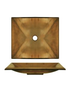 Whitehaus WHLAV1618 Soild Brass Single Bowl Rectangular Bathroom Basin