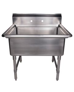 Whitehaus WHLS3024-C Noah's Collection Brushed Stainless Steel Square Sink