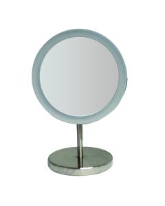 Whitehaus WHMR106-BN Round Freestanding Led 5X Magnified Mirror