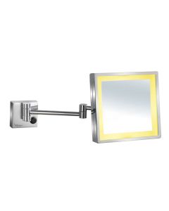 Whitehaus WHMR25-C Square Wall Mount Led 5X Magnified Mirror