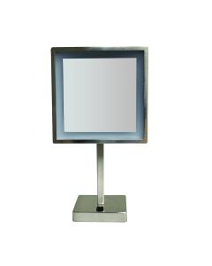 Whitehaus WHMR295-BN Square Freestanding Led 5X Magnified Mirror
