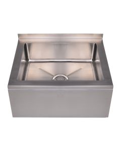 Whitehaus WHMS2424 Noah's Collection Single Bowl Floor Mount Stainless Steel
