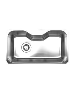 Whitehaus WHNUA3016 Stainless Steel  30'' Single Undermount Kitchen Sink