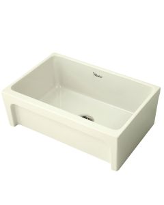 Whitehaus WHQ5530-BISCUIT Fireclay 30" Reversible Apron Sink In Biscuit
