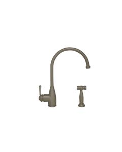 Whitehaus WHQNP-34682-BN Queenhaus Single Lever Faucet with Side Spray in Brushed Nickel