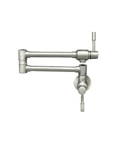 Whitehaus WHST10003-005SK-BSS Solid Stainless Steel Wall Mount Pot Filler