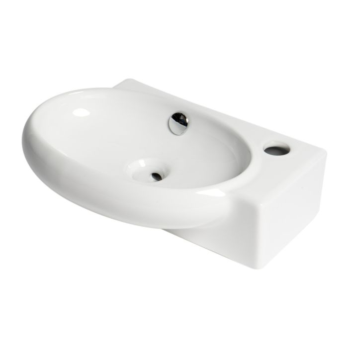 Alfi Brand AB8056-W Ceramic Mushroom Top Pop Up Drain for Sinks with Overflow, White