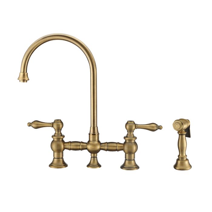 The Best Brass Faucets for Your Kitchen  Gold kitchen faucet, Antique brass  kitchen faucet, Brass kitchen faucet